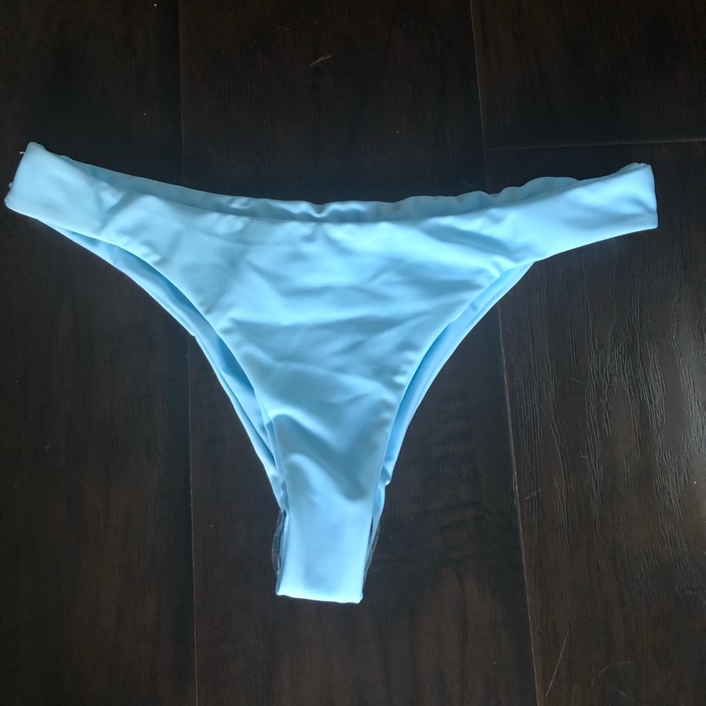 Zaful light blue cheeky bikini bottoms